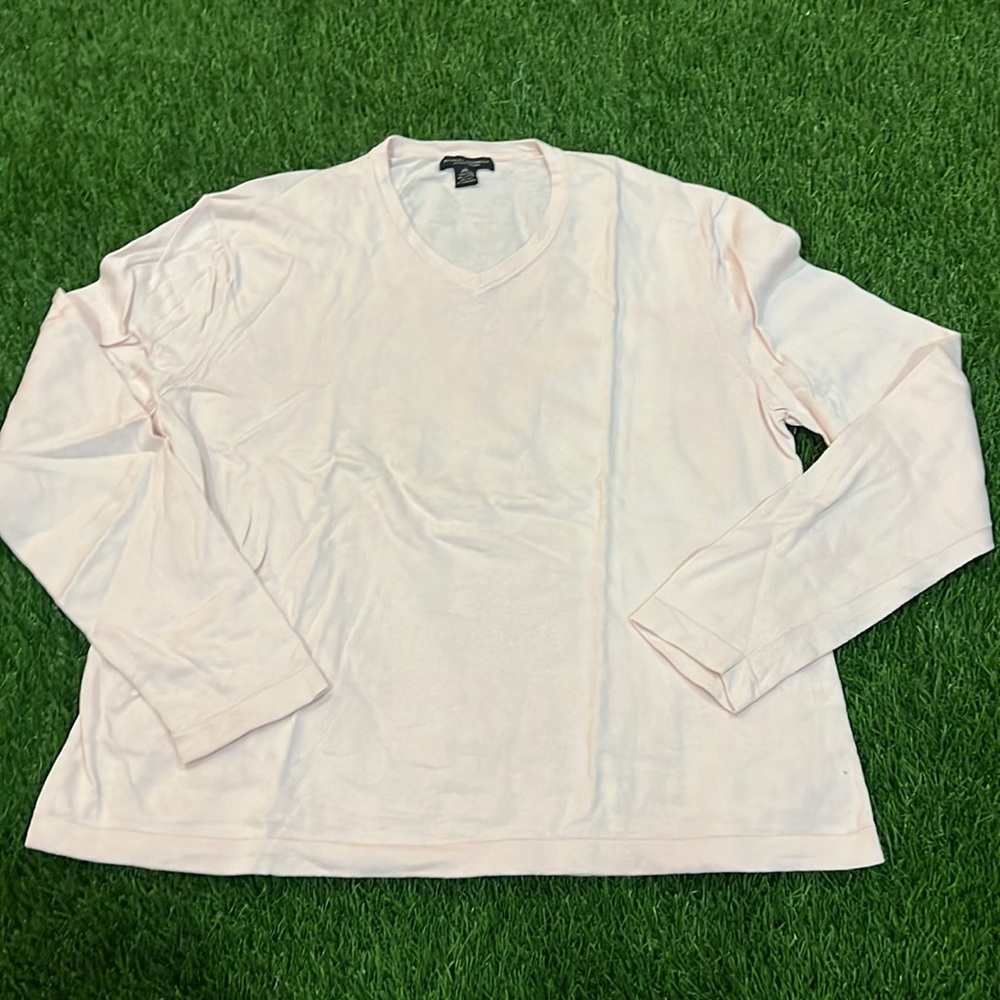 Banana Republic Light Pink V-Neck Long Sleeve Sweater